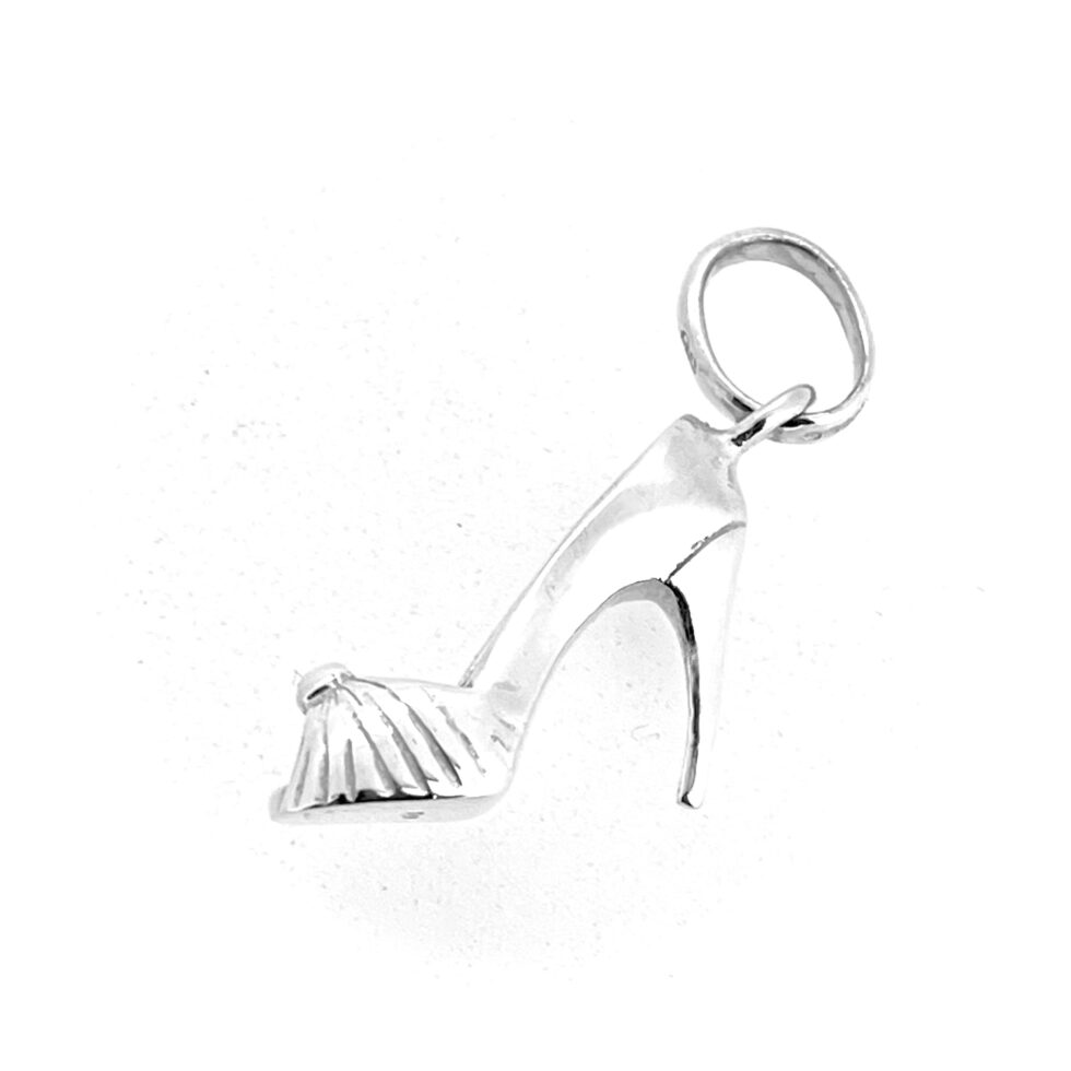 Vintage Links of London Pleated Peep Toe Shoe Charm sterling silver