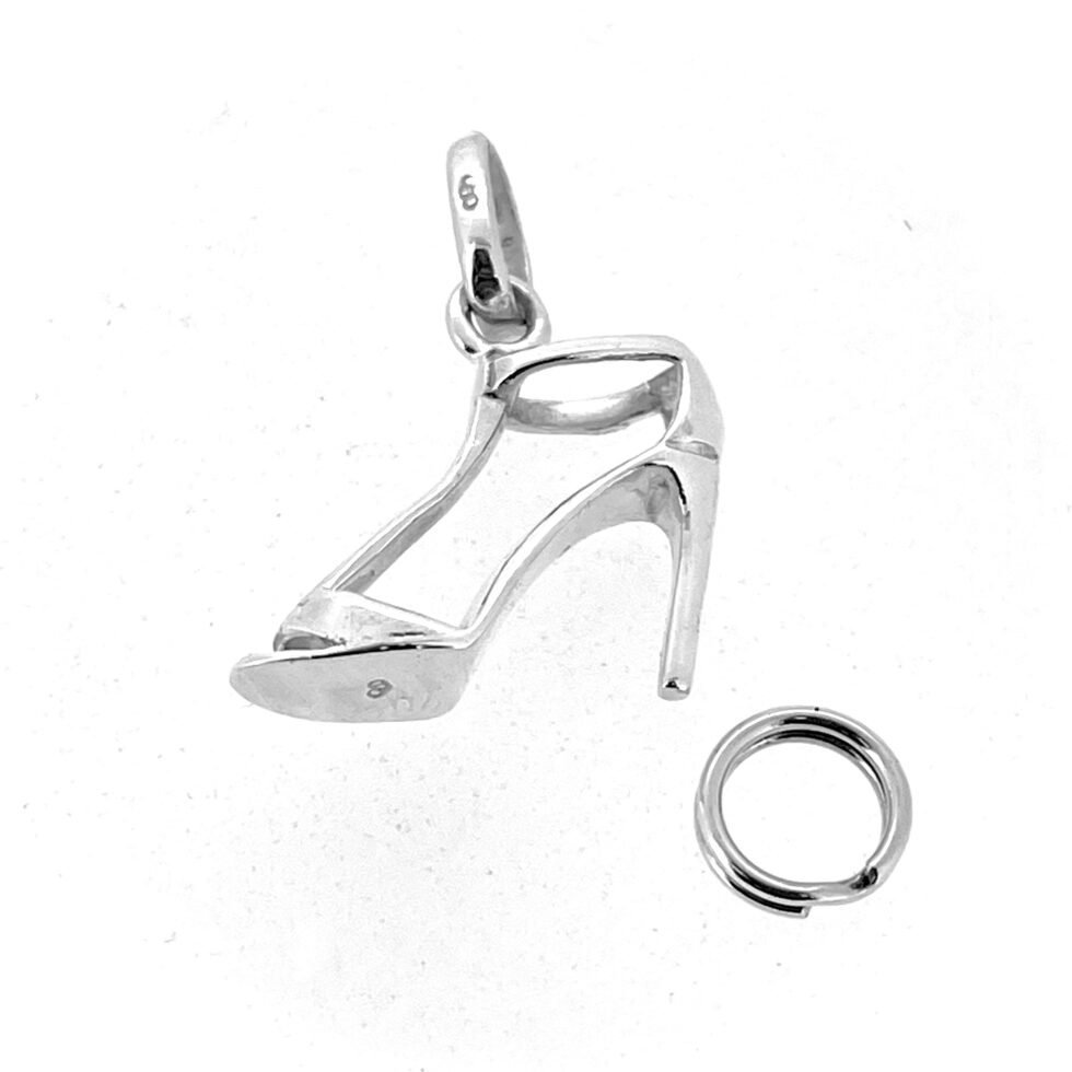 Vintage silver shoe charm with standard Links of London bail and split ring