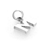 Sterling silver Links of London alphabet M pendant.