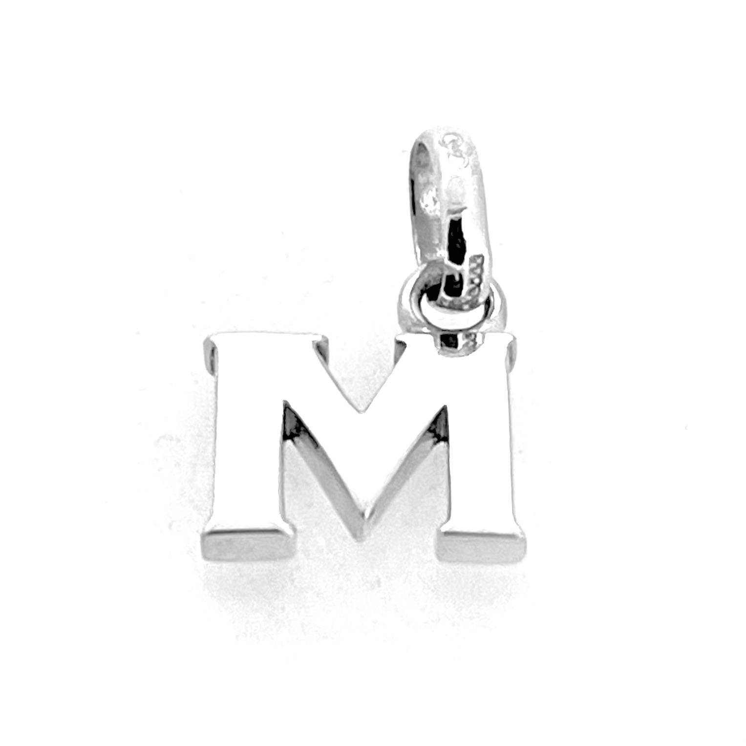 2009 silver alphabet M pendant charm by Links of London.