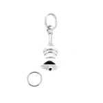 Anastasia Dome Charm photographed with split ring for Sweetie attachment.