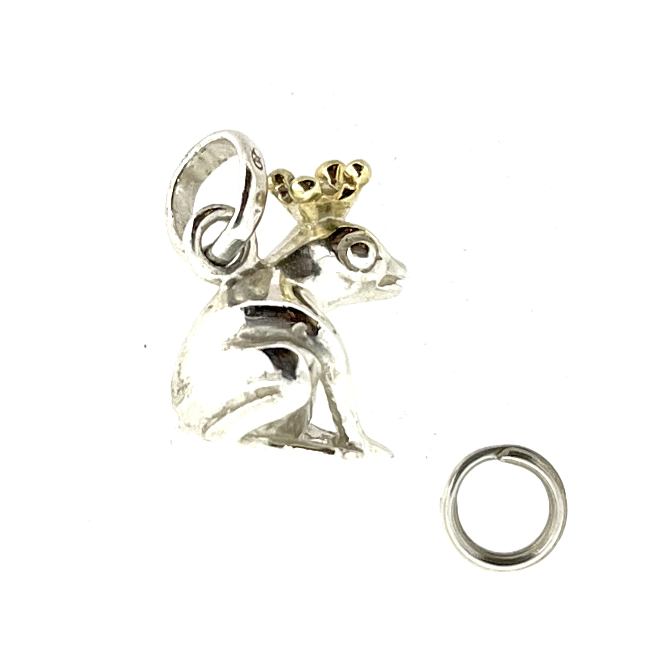 Frog Prince Charm side profile showcasing crown detail