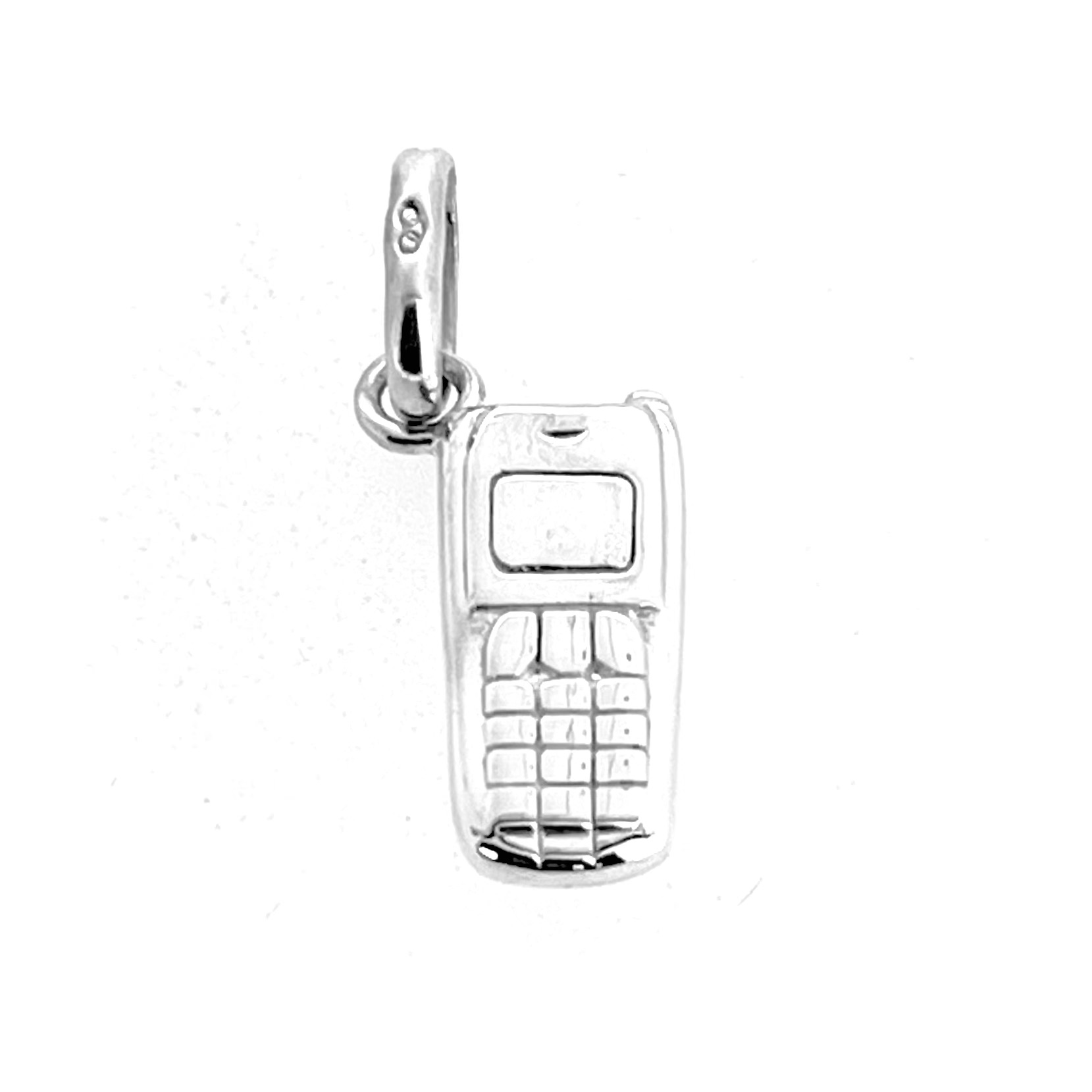 Sterling silver Links of London mobile charm with detailed keypad