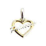 Heart-shaped Links of London Princess Charm angled view