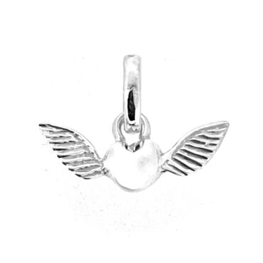 Vintage Links London charm shaped like heart with wings