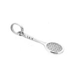 Hallmarked silver tennis racket charm with 2009 date letter