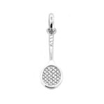 Links of London tennis racket charm with twisted handle design