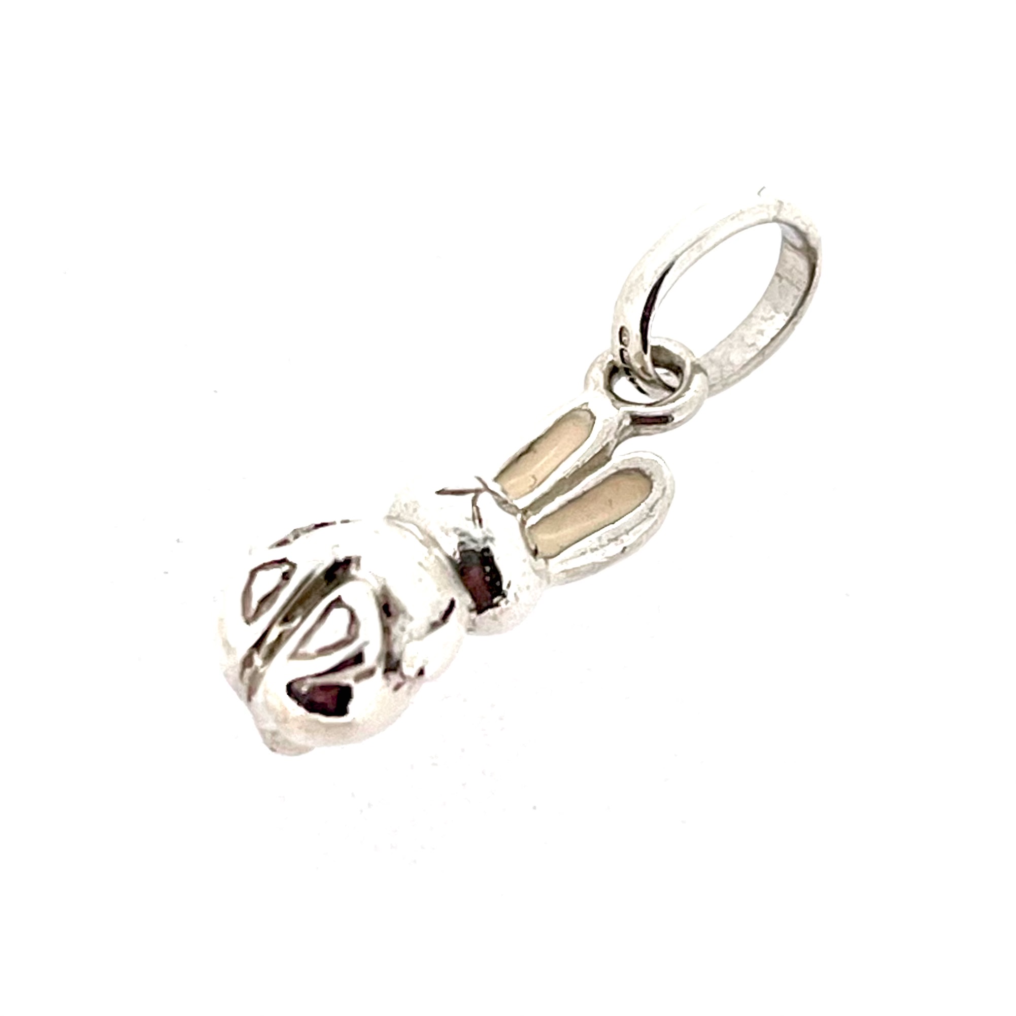 Side profile of 2009 Links of London bunny charm