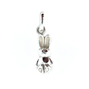 Vintage Links of London Bunny Rabbit Charm with pink enamel ears