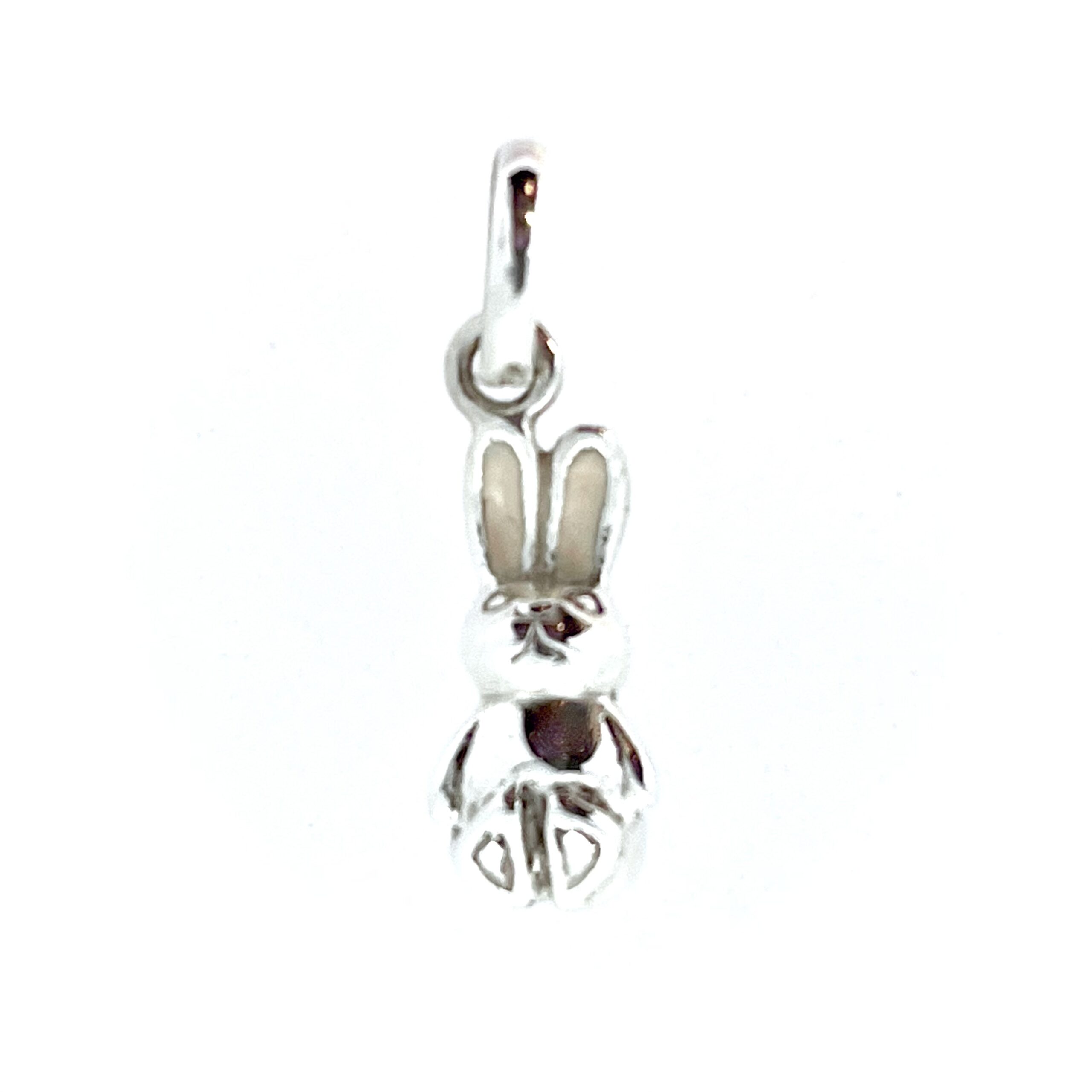 Vintage Links of London Bunny Rabbit Charm with pink enamel ears