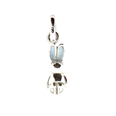 Vintage Links of London Bunny Rabbit Charm with pale blue enamel ears.