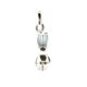 Vintage Links of London Bunny Rabbit Charm with pale blue enamel ears.