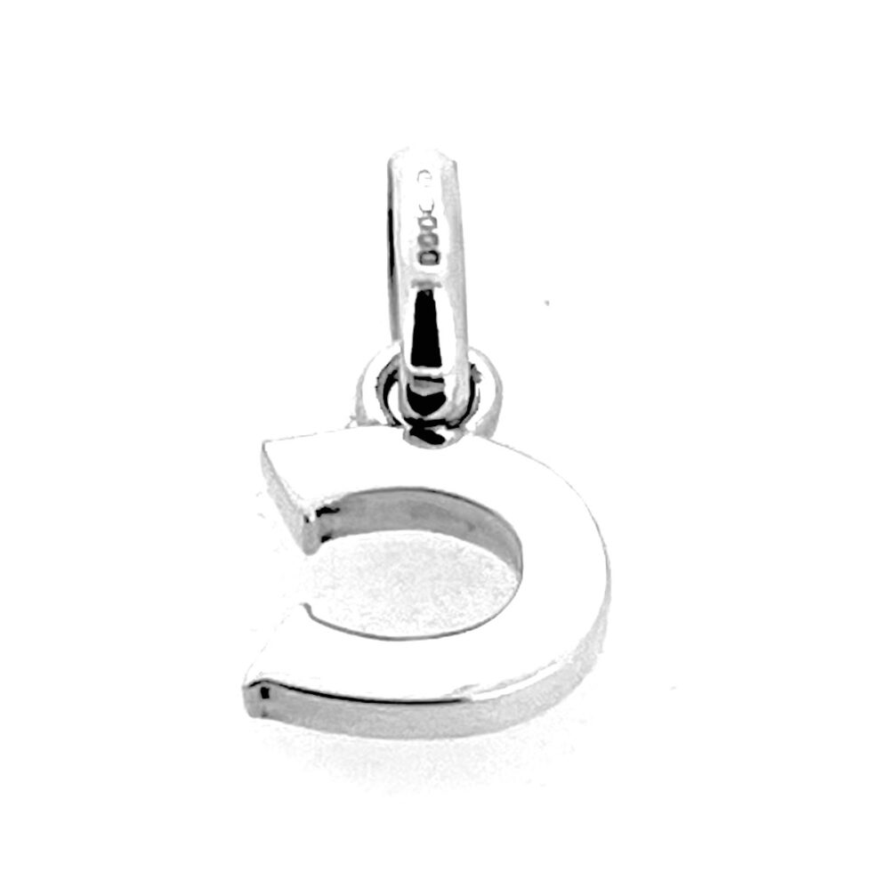 Macro of geometric C shape and mirror finish