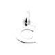 Sterling silver modern block alphabet C charm close-up
