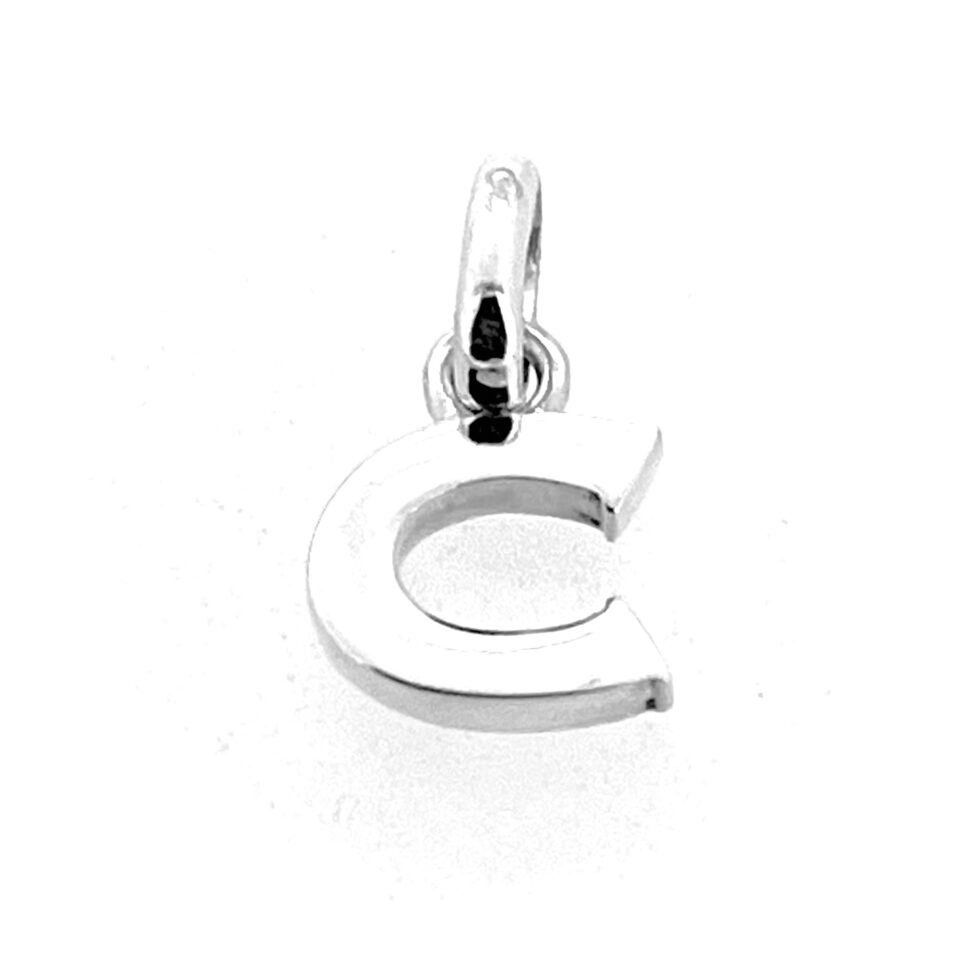 Vintage Links of London Letter C charm modern block design front view