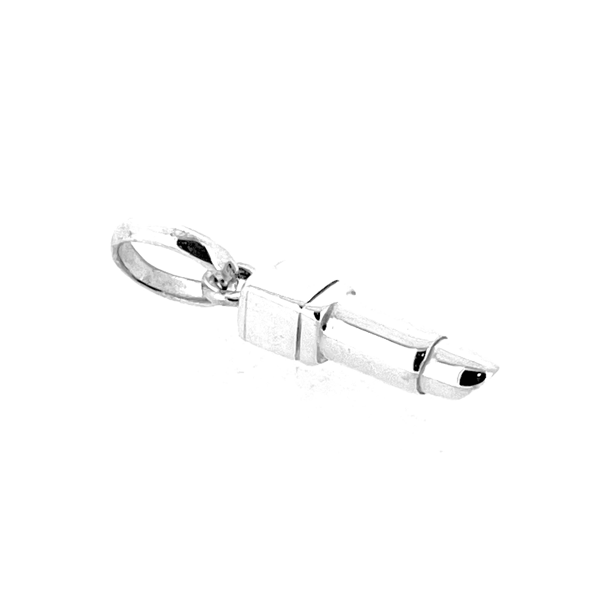 Polished lipstick charm viewed from above