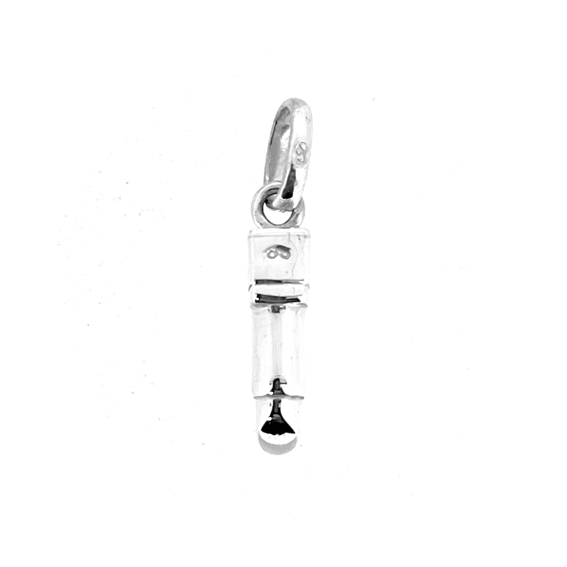 Hallmarked LL 925 lipstick charm dated 2009