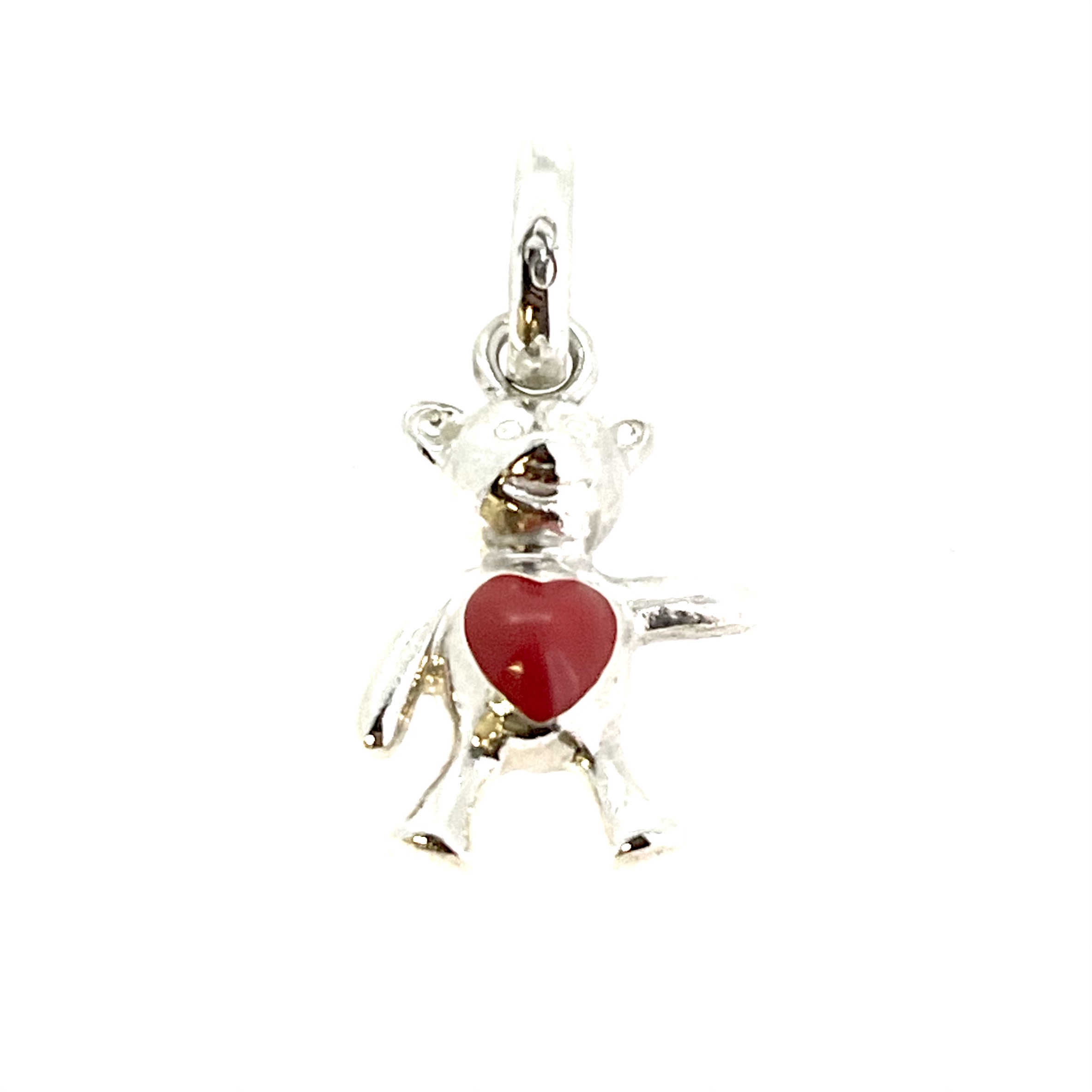 Sterling silver teddy bear charm with 2011 hallmark