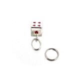 Charm photographed on white background with bail detail