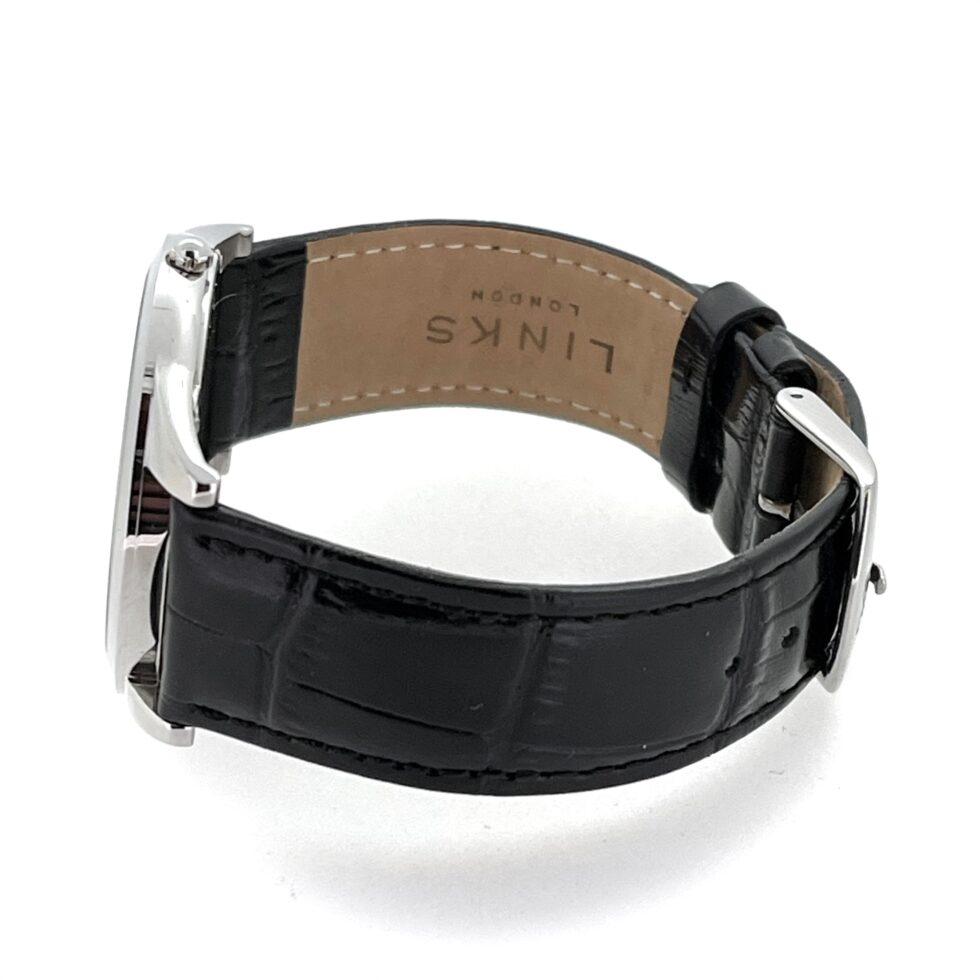 Polished stainless-steel crown detail