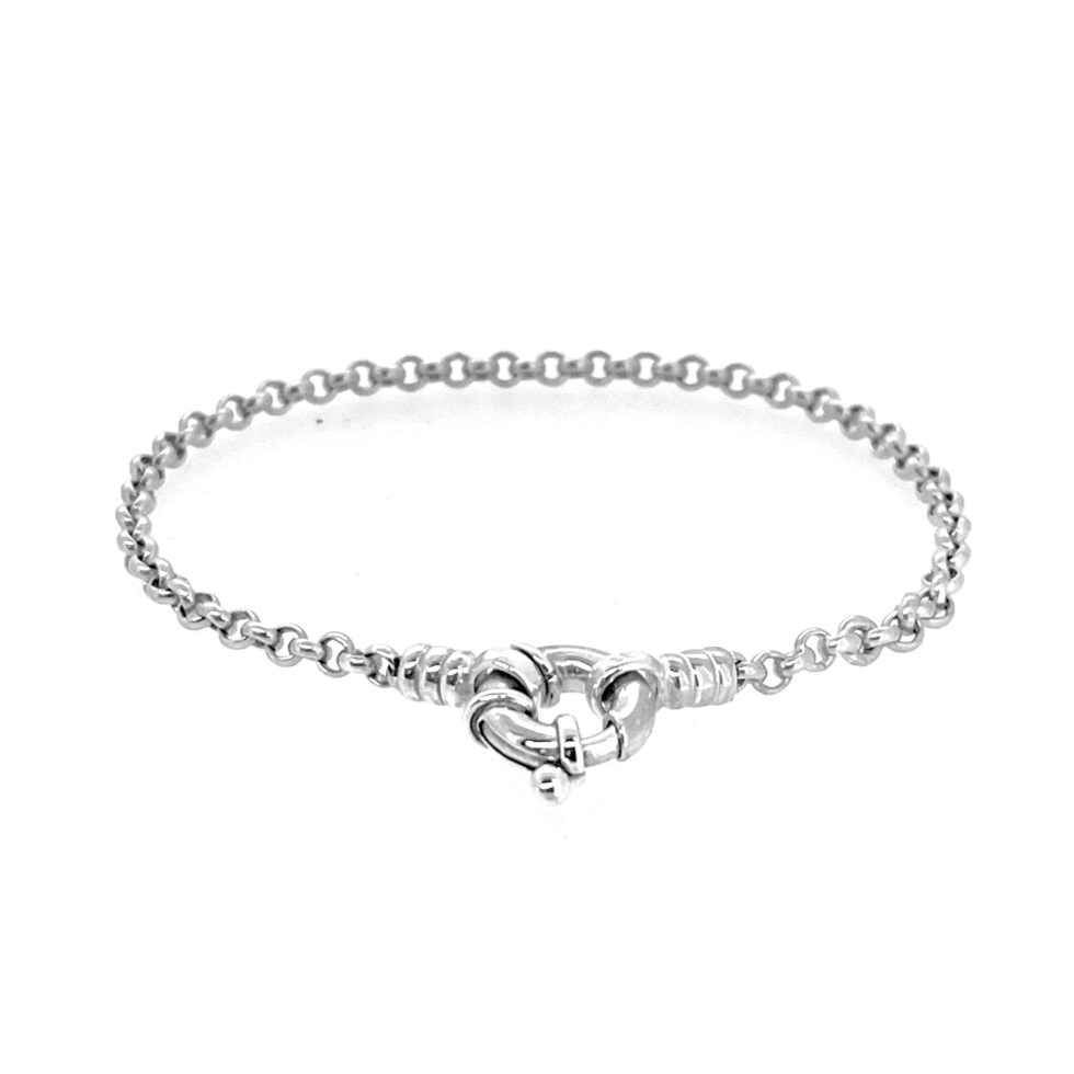 Side view of round links showing 1 mm thickness and mirror finish