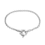 Vintage Links of London Round Link Bracelet 17 cm with jumbo bolt ring clasp in sterling silver