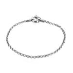 Reflection shot of polished sterling silver round links