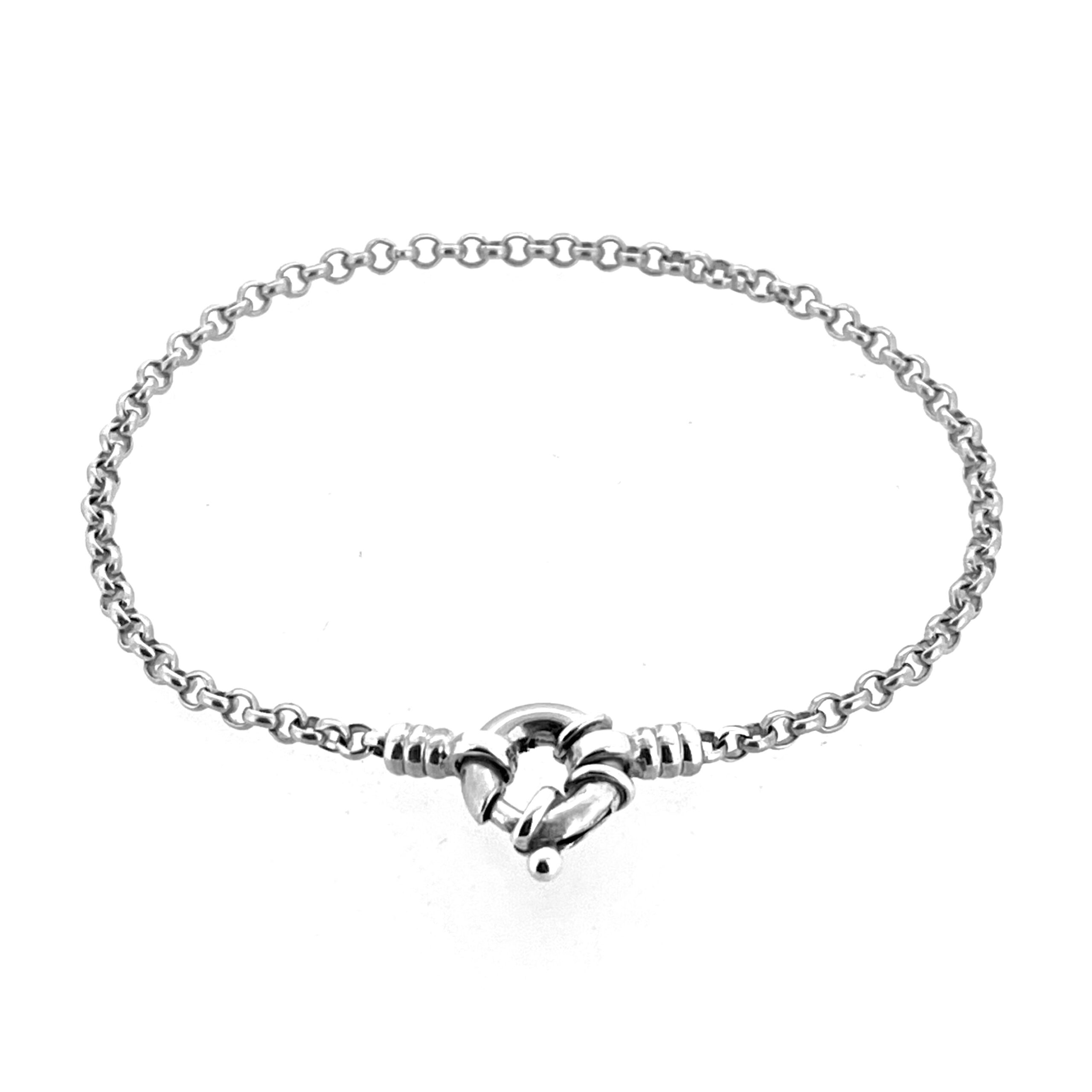 Vintage Links of London Round Link Bracelet 19 cm in sterling silver with jumbo bolt ring clasp