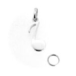 Sterling silver eighth note charm with 2010 hallmark