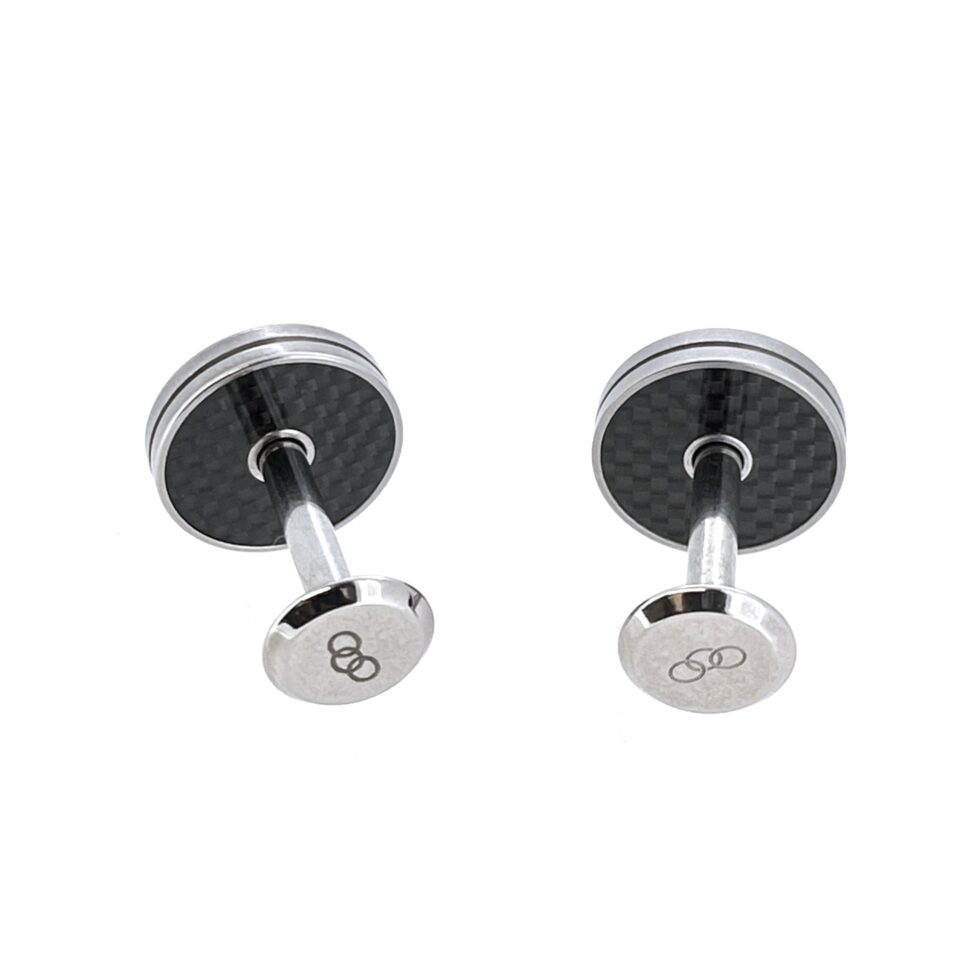 Engraved McLaren and Links of London logos on cufflinks