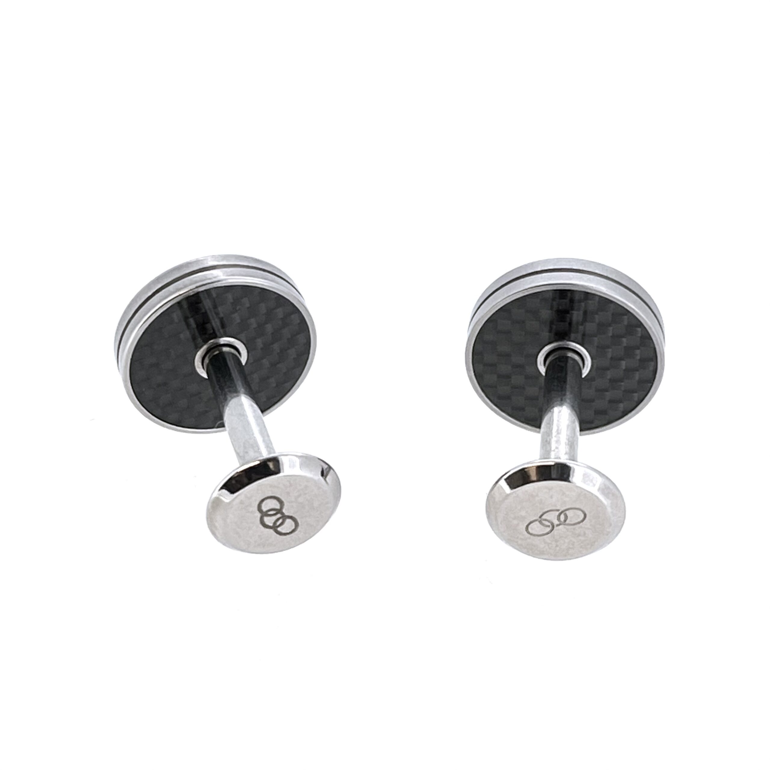 Engraved McLaren and Links of London logos on cufflinks