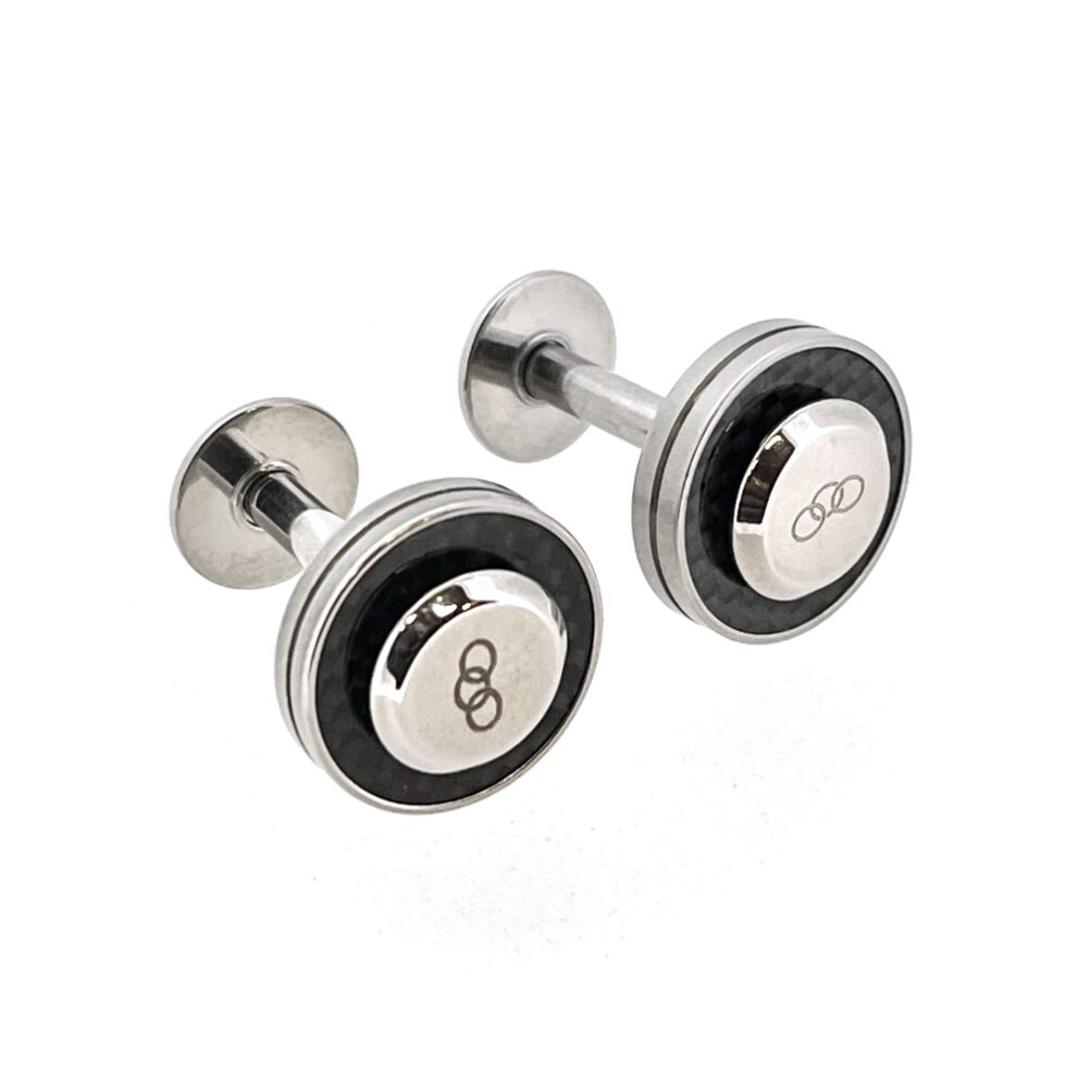 Links of London McLaren Sport double-ended cufflinks polished and brushed finishes