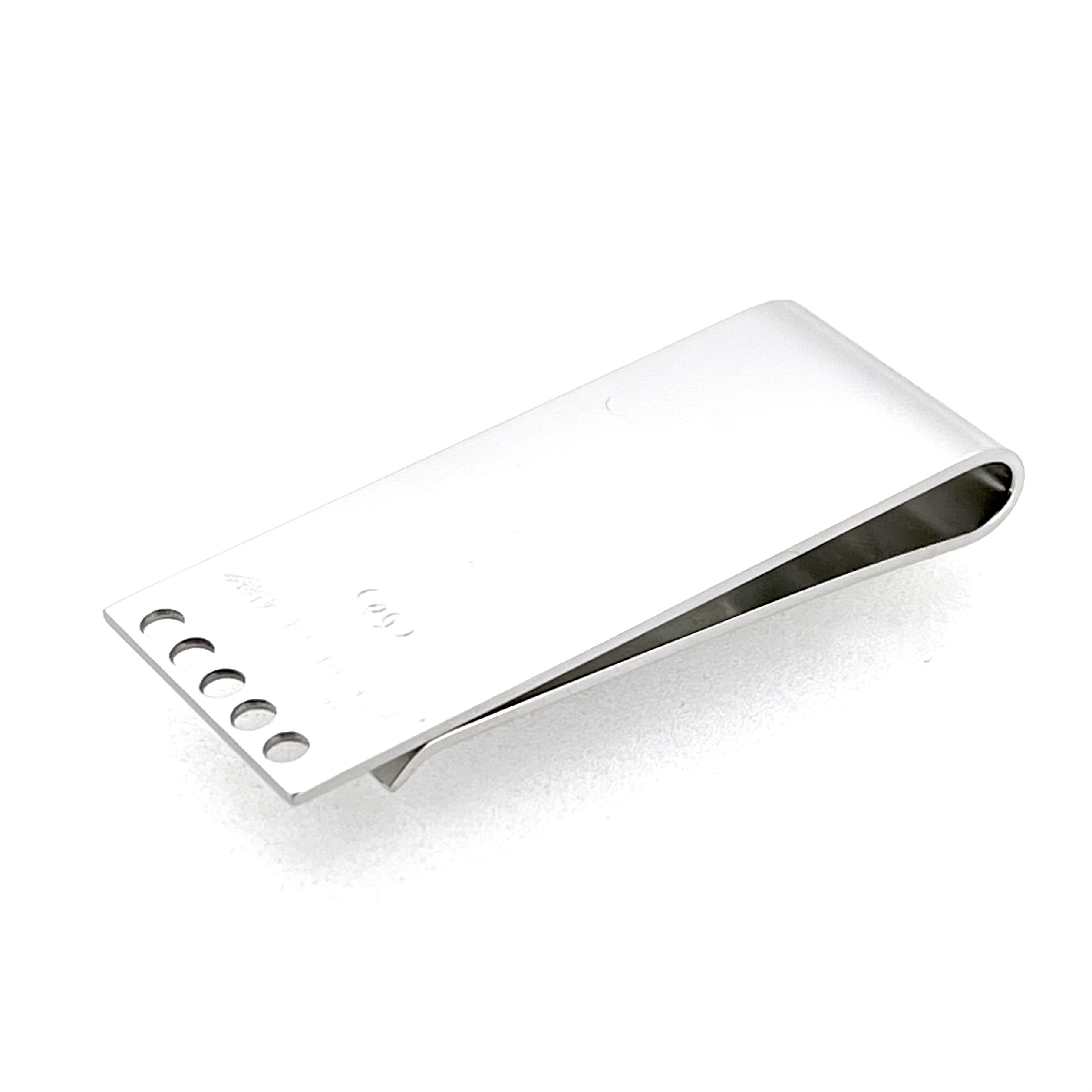 Compact stainless steel McLaren money clip inspired by Formula 1 engineering