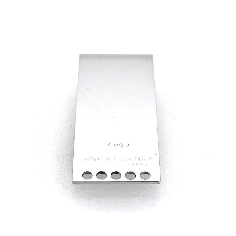 McLaren Sport money clip engraved with Links three-ring logo