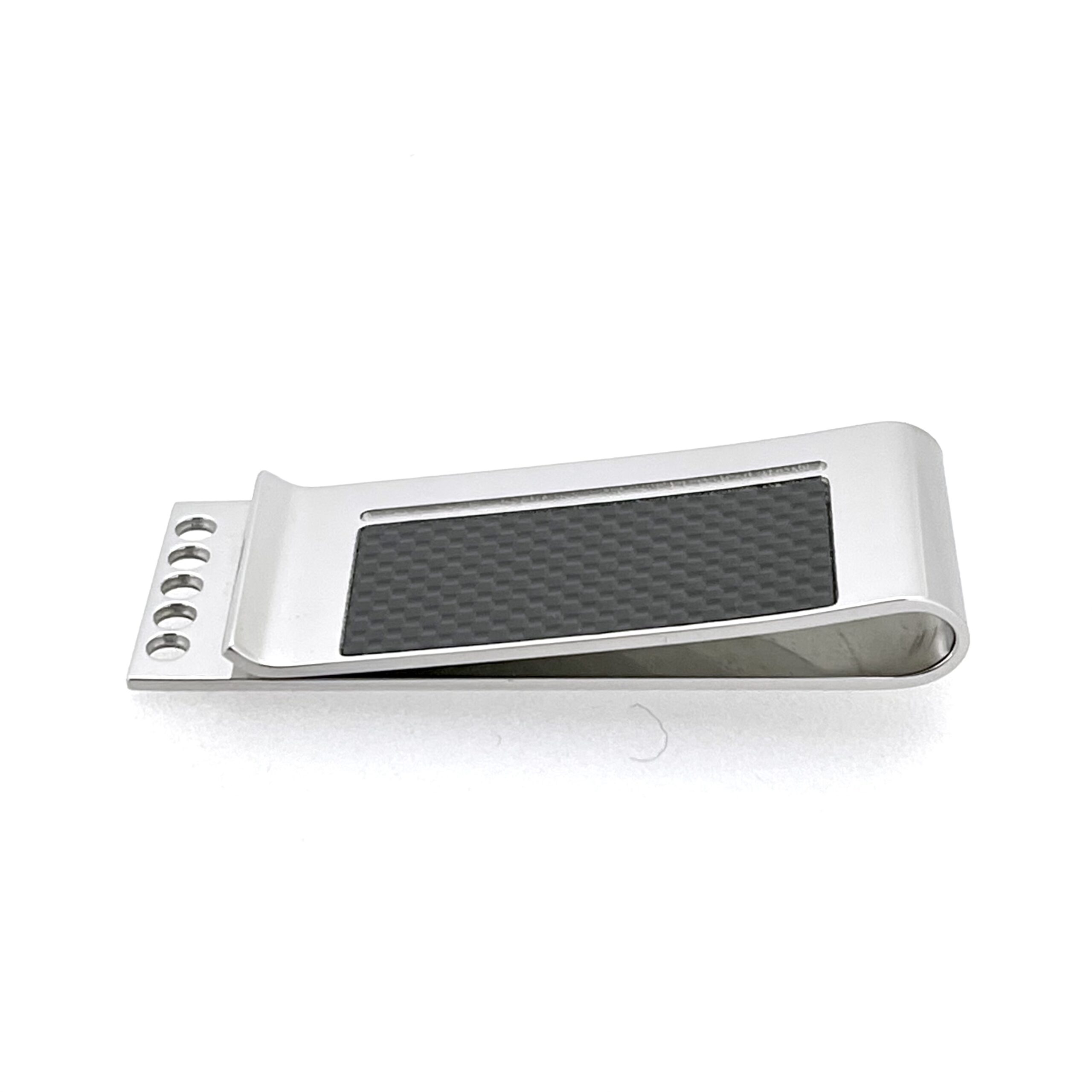 Close-up of carbon fibre inlay on McLaren Sport money clip