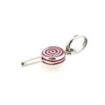 Sterling silver lollipop charm with bright finish