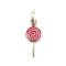 Sterling silver lollipop charm with polished finish