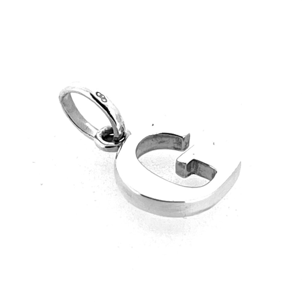 Hallmarked LL 925 Letter G charm from 2010 professionally cleaned and polished to bright finish.