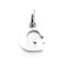 Vintage Links of London Letter G Charm in sterling silver, 2010 hallmark, front view on white background.