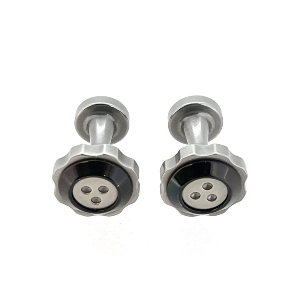 Links of London McLaren screw cufflinks vintage stainless steel