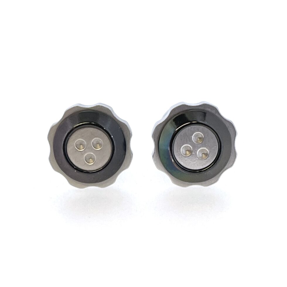 McLaren Sport cufflinks brushed steel black PVD