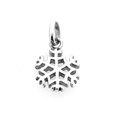 Restored and polished vintage snowflake charm