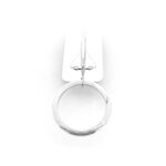 Sterling silver Concorde keyring with split ring loop
