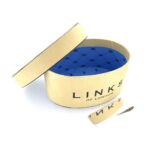 Original oval Links of London box with blue interior