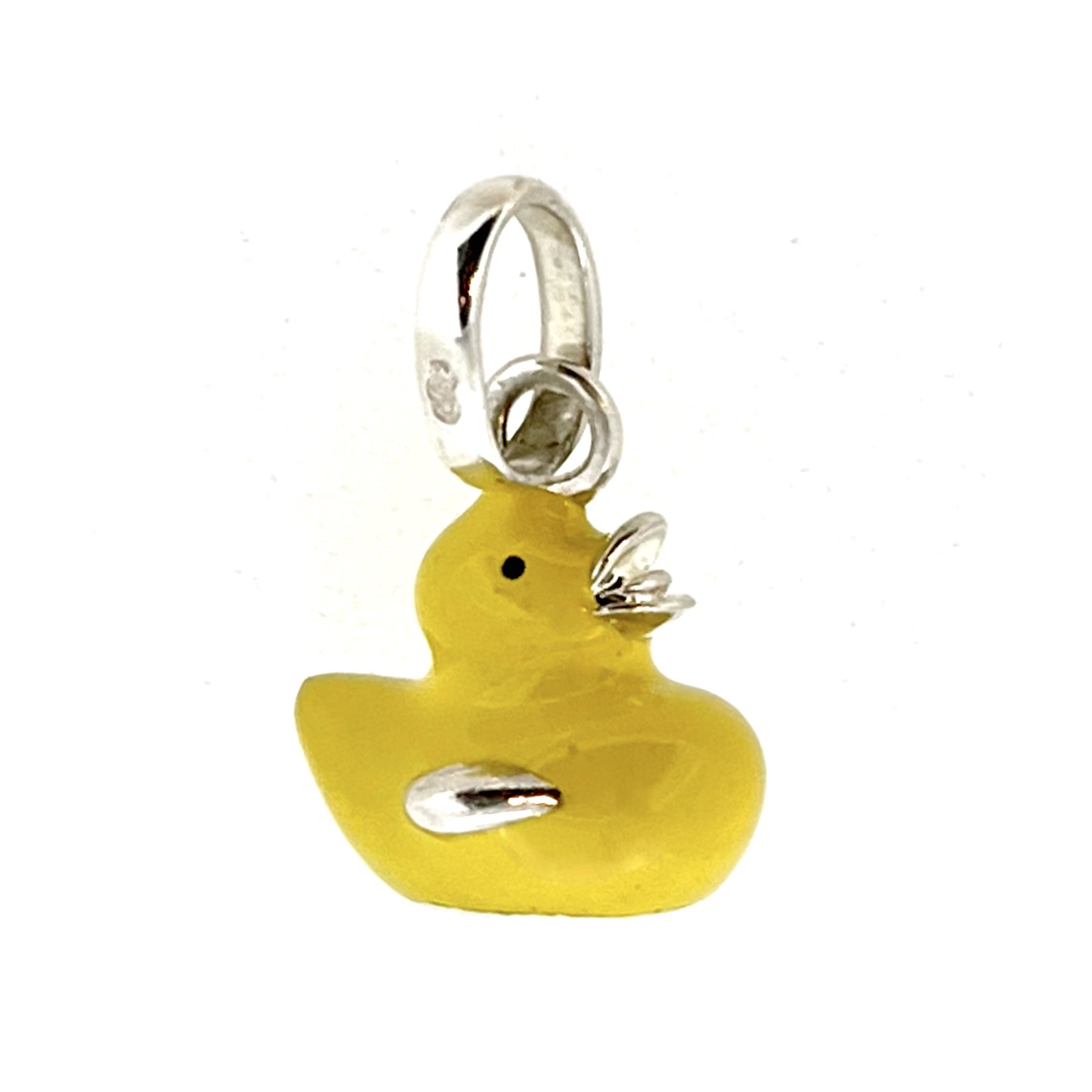 Bright yellow enamel finish under studio light