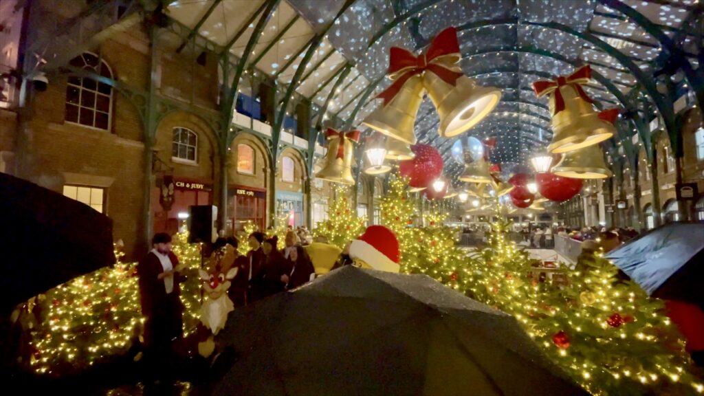Covent Garden Christmas lights in London