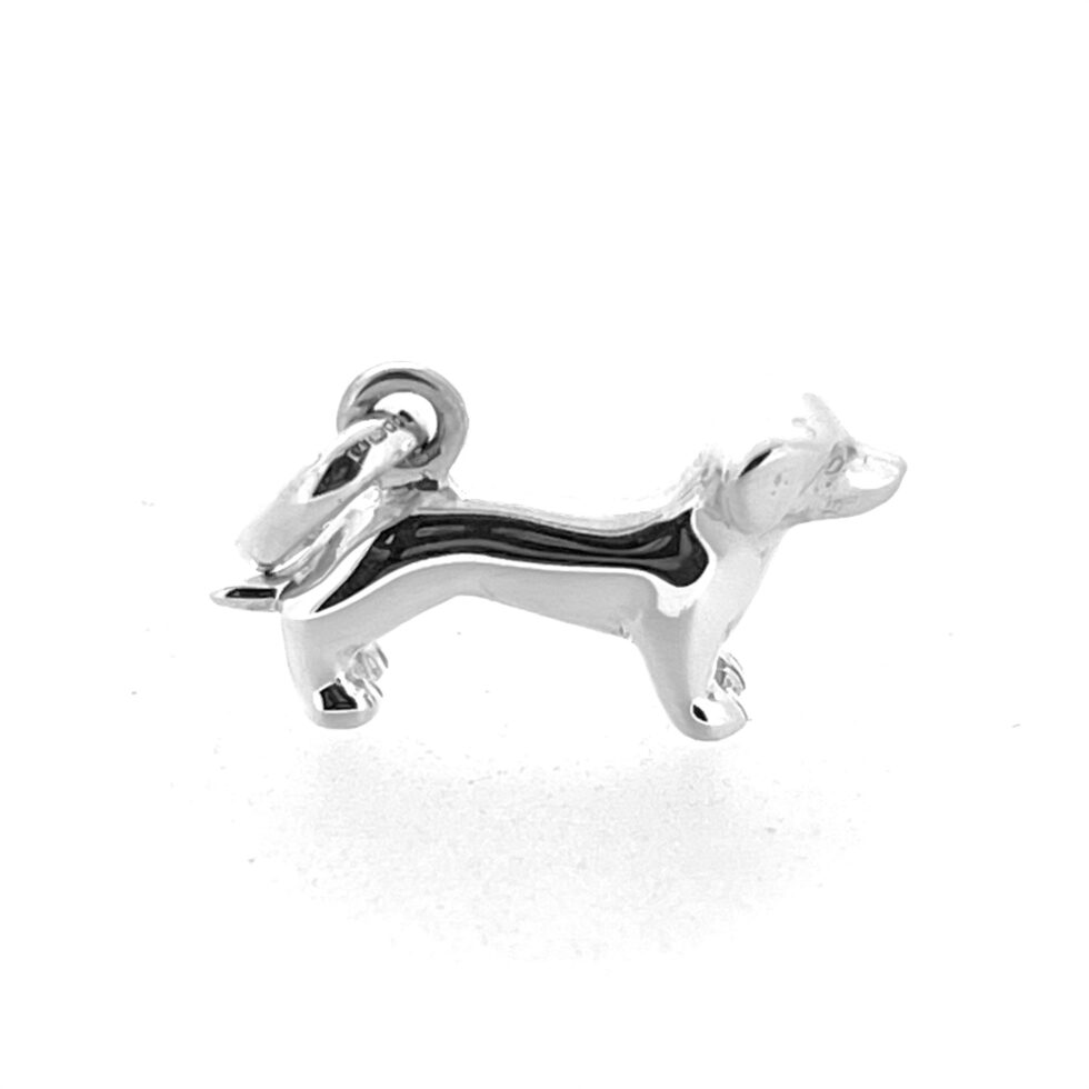Vintage 2009 Links of London Dog Charm Sterling Silver Dachshund Style