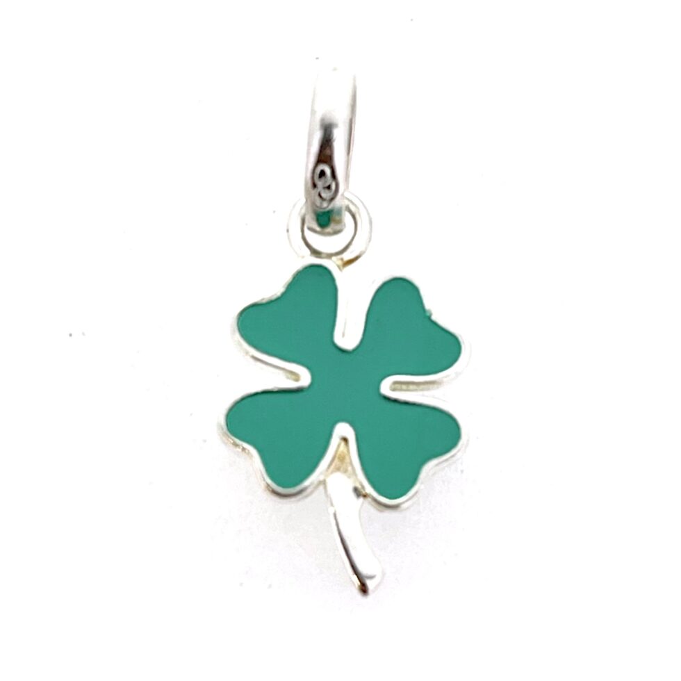 Vintage Links of London four leaf clover charm front view