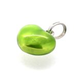 Side profile showing 8 mm thickness of heart charm