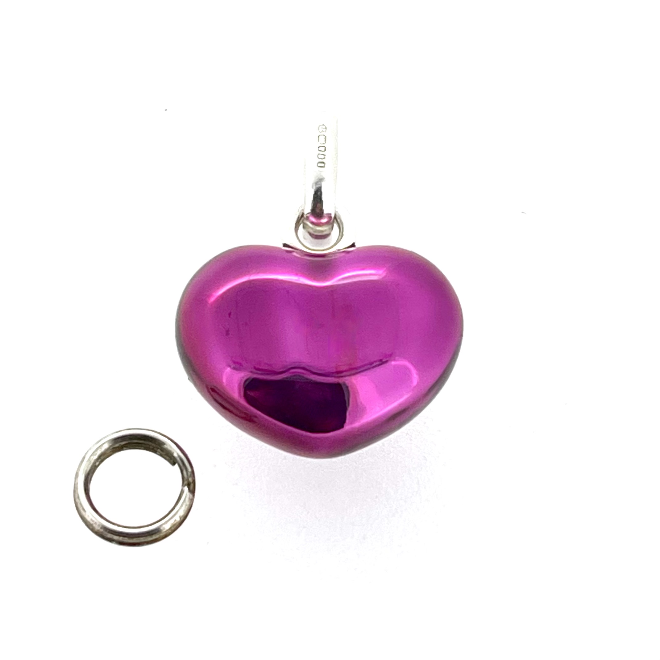 Heart charm supplied with split ring for Sweetie bracelet